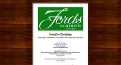 Desktop Screenshot of fordsclothier.com